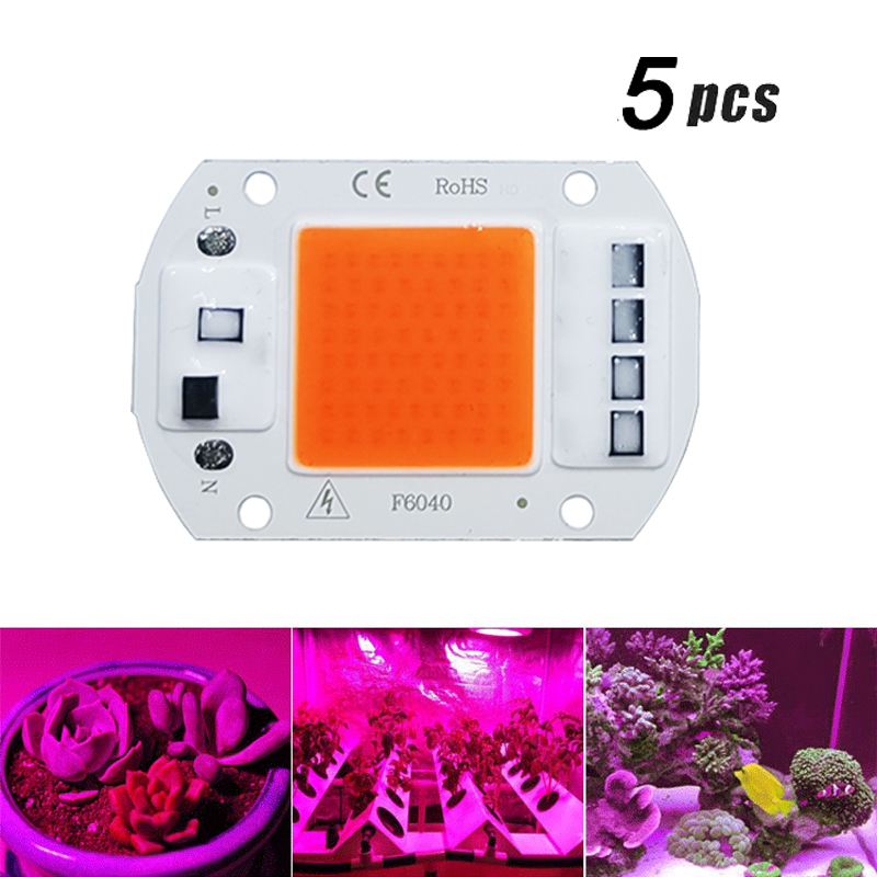 5Pcs LED Grow COB Light Chip F - Plant Grow Light Full Spectrum recension och pris