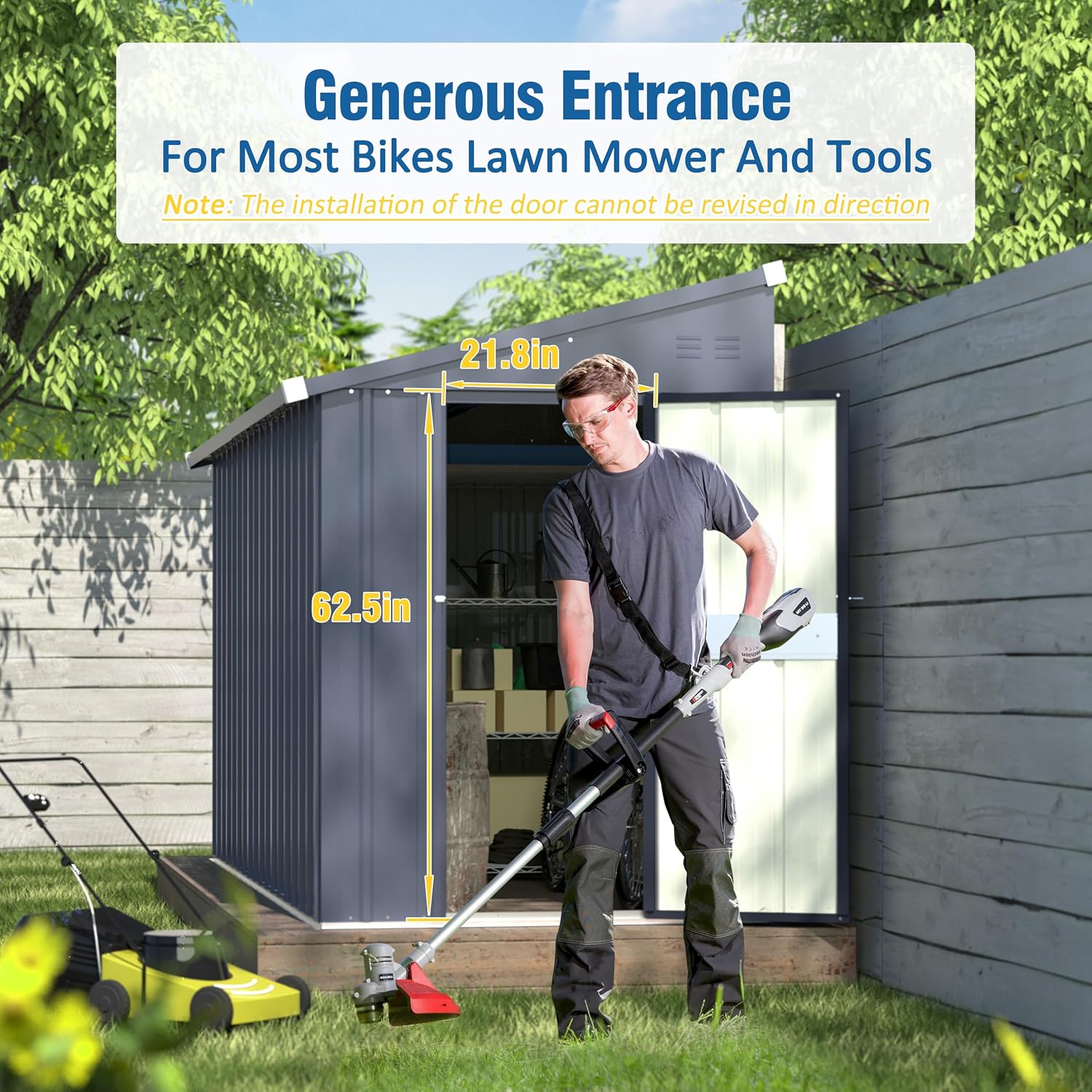 4×10 FT Outdoor Storage Shed L - Indoor Garden Kit recension och pris