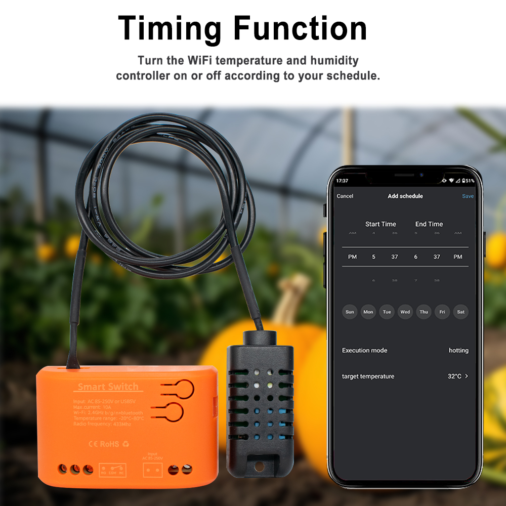 Tuya WiFi Temperature Humidity - Plant Monitor recension och pris