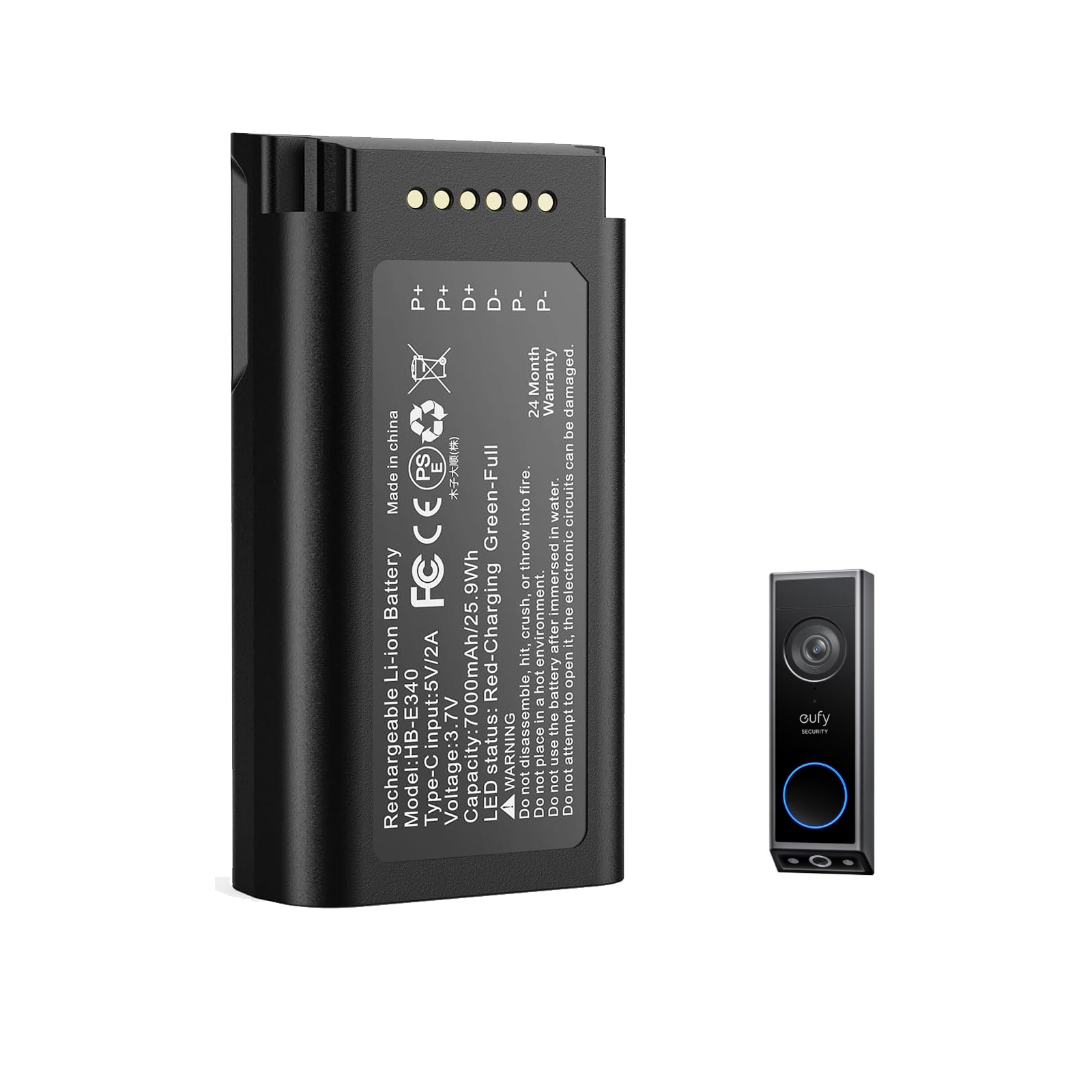 7000mAh Rechargeable Lithium B - Eufy Camera S340 recension och pris