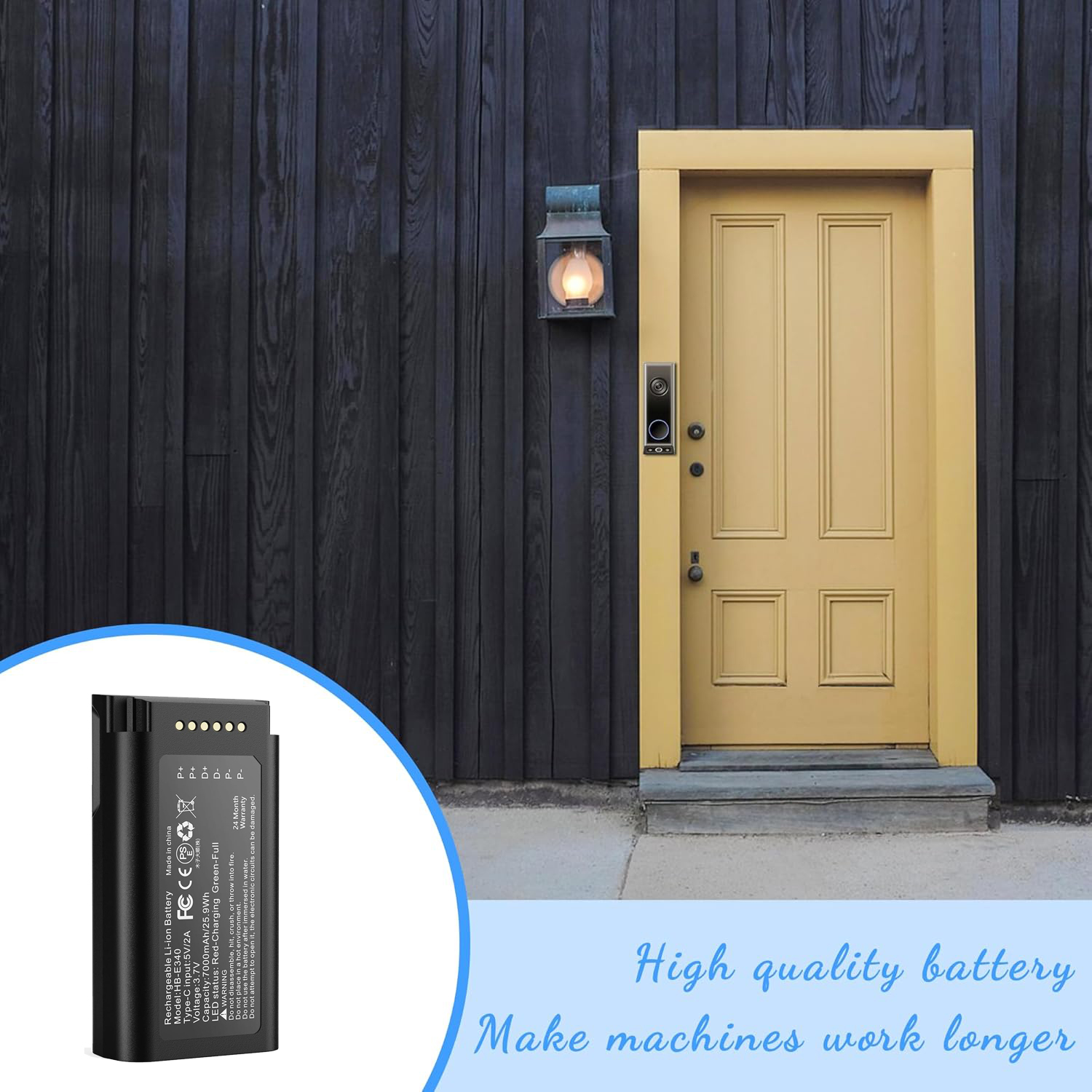 7000mAh Rechargeable Lithium B - Eufy Camera S340 recension och pris